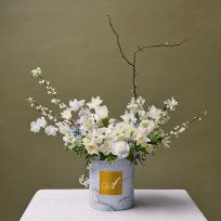 Именной Art-box с цветами Ван Гог. Цветущая сакура для той, чье имя на А