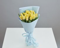 Монобукет из желтых тюльпанов